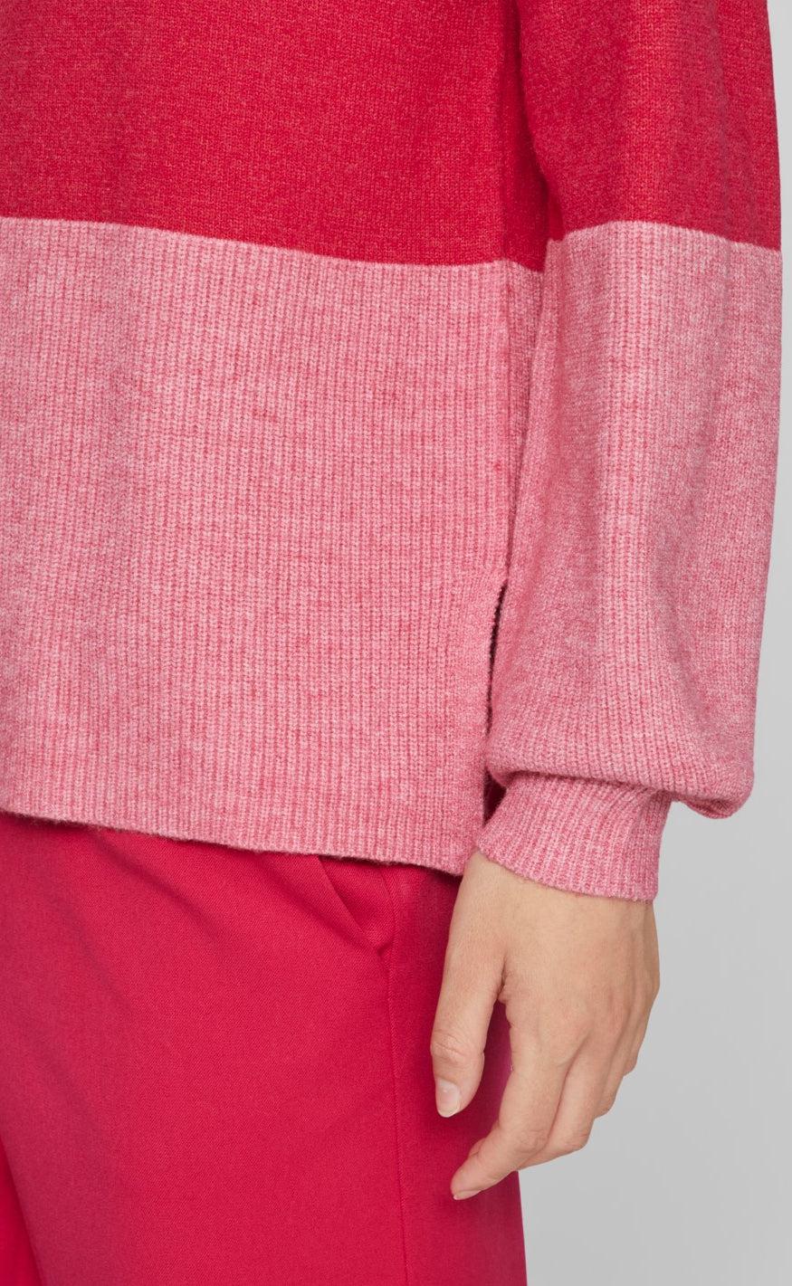 VILA Striktrøje - Ril Blocking Roll - Love Potion