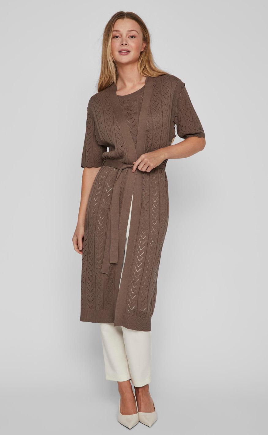 VILA Vest - Shelley - Walnut