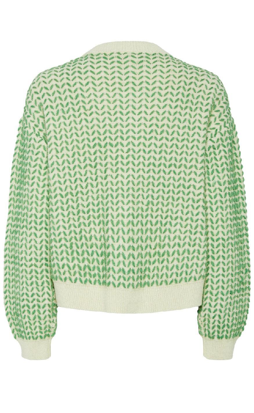 YAS Cardigan - Gea - Birch/Medium Green