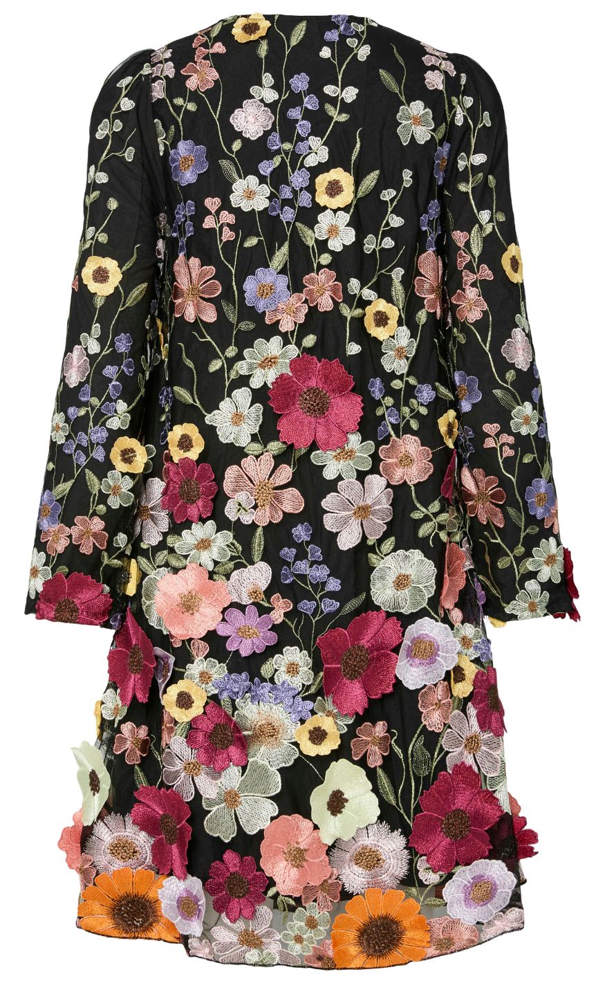 YAS Kjole - Flowering - Black