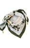 Tim & Simonsen Tørklæde - Franny Jewelry - White Flower/Green/Yellow