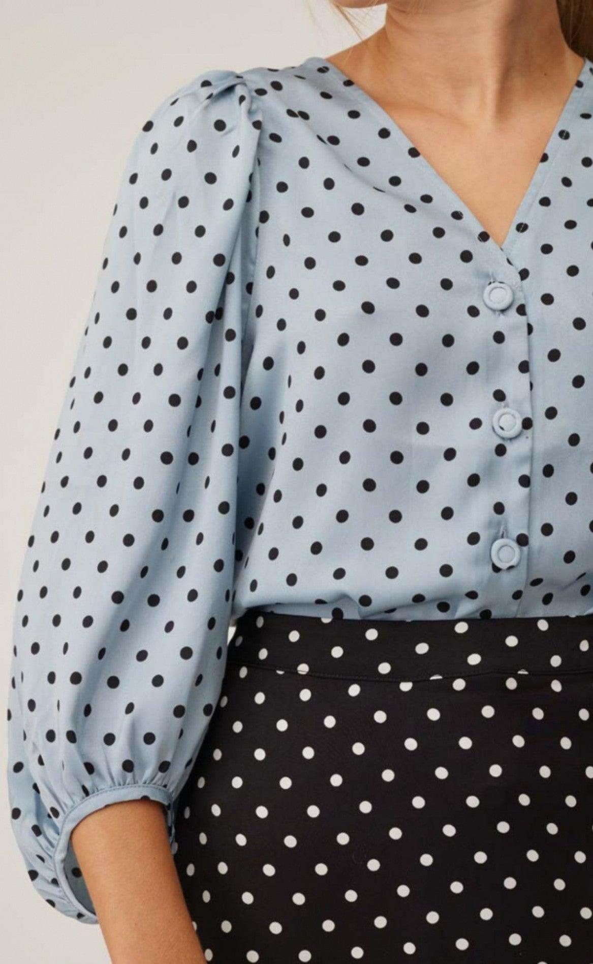 A-View Bluse - Anja - Light Blue
