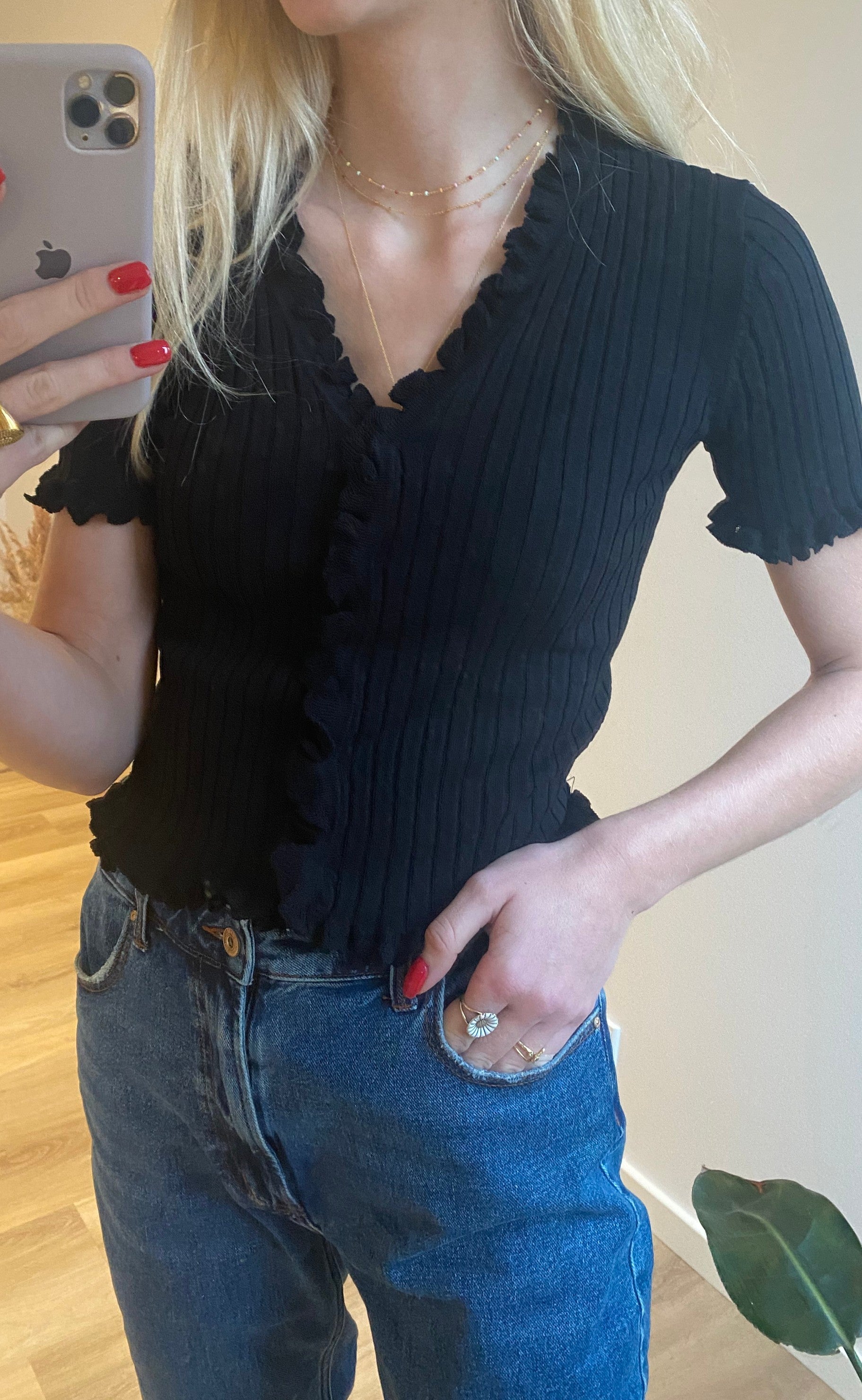 A-View Bluse - Fabia - Black