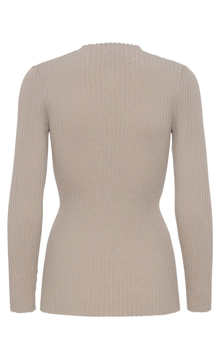 A-View Bluse - Mai Knit - White Pepper
