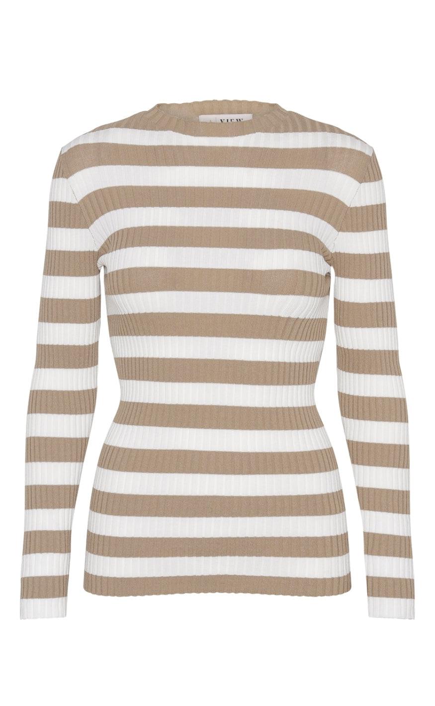 A-View Bluse - My - Beige/Off white