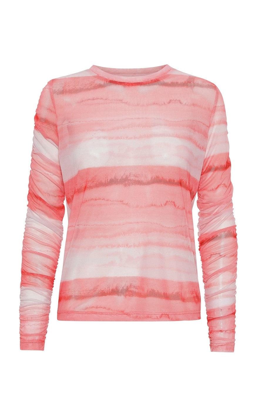 A-View Bluse - Rilo Mesh Top - Red