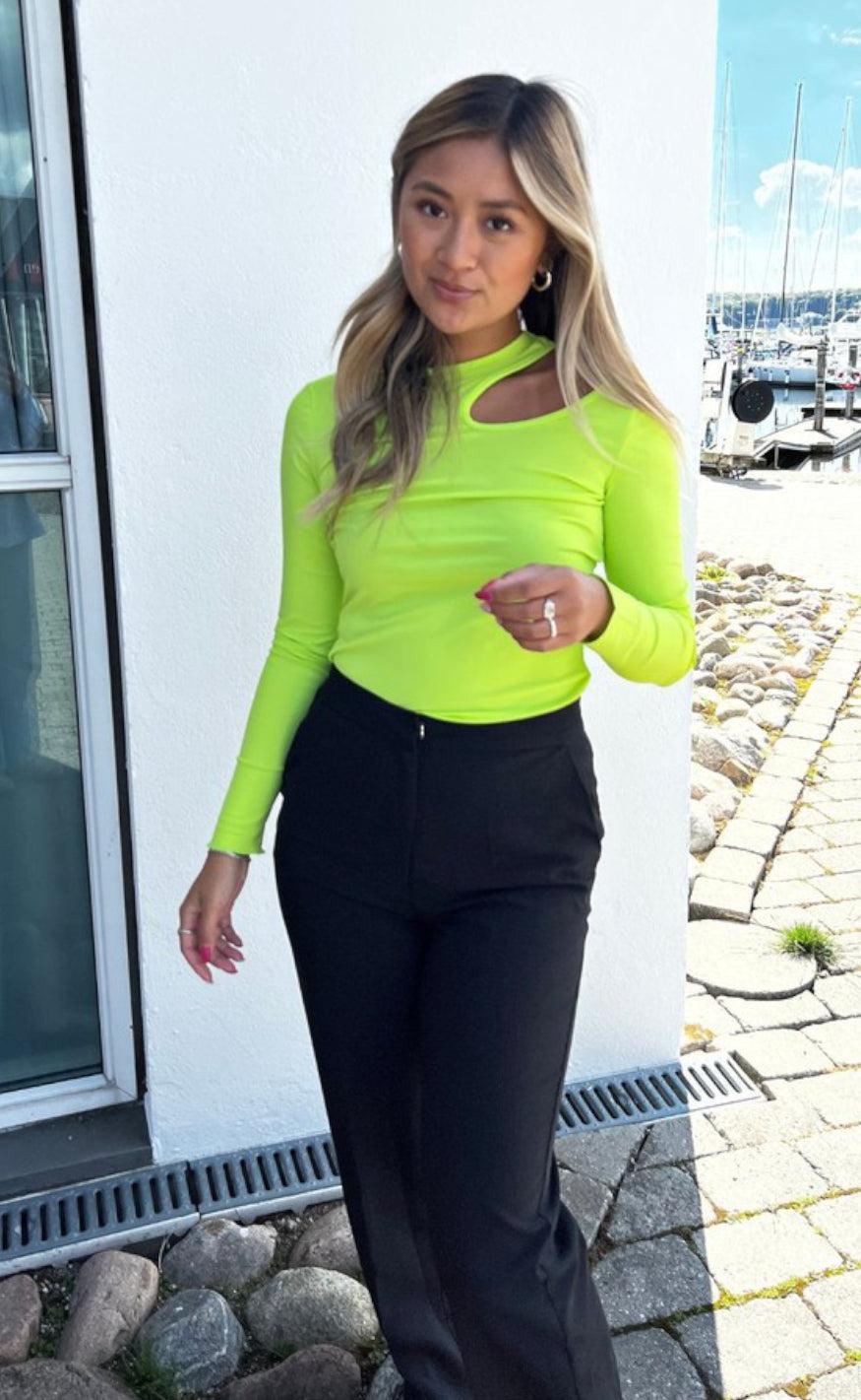 A-View Bluse - Scarla - Lime