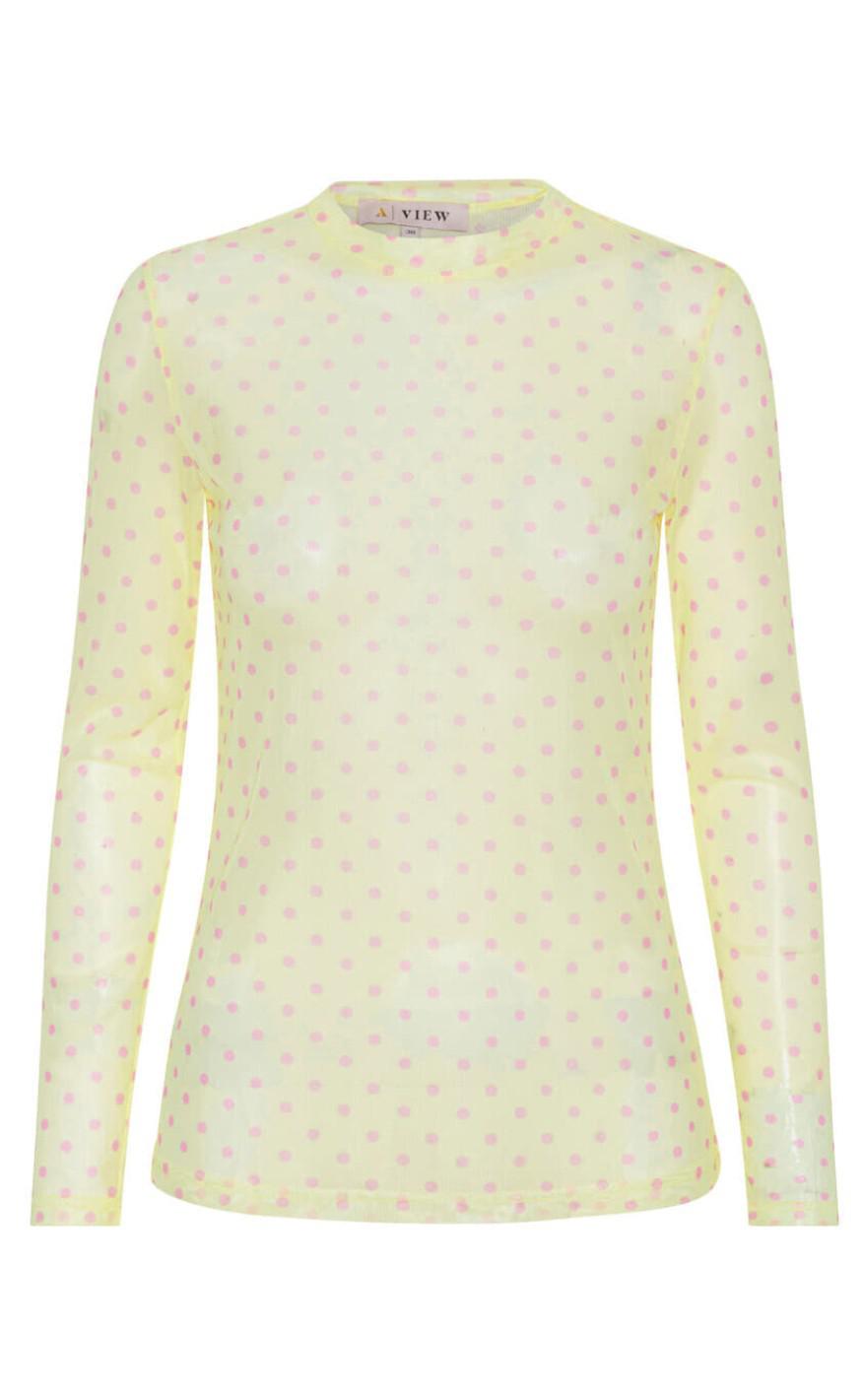 A-View Bluse - Silke Mesh - Yellow