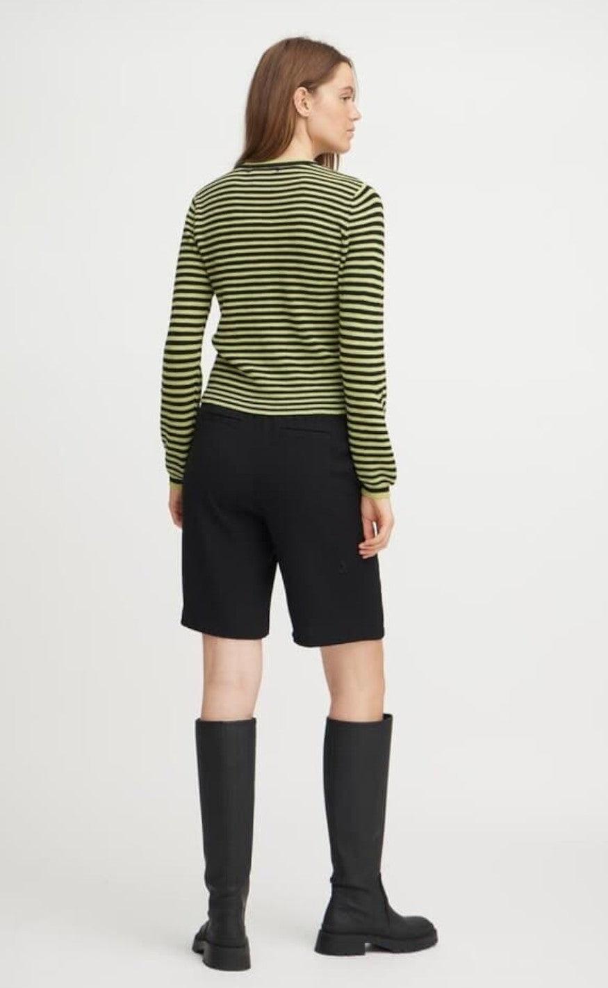 A-View Bluse - Violet Knit Blouse - Black/Green