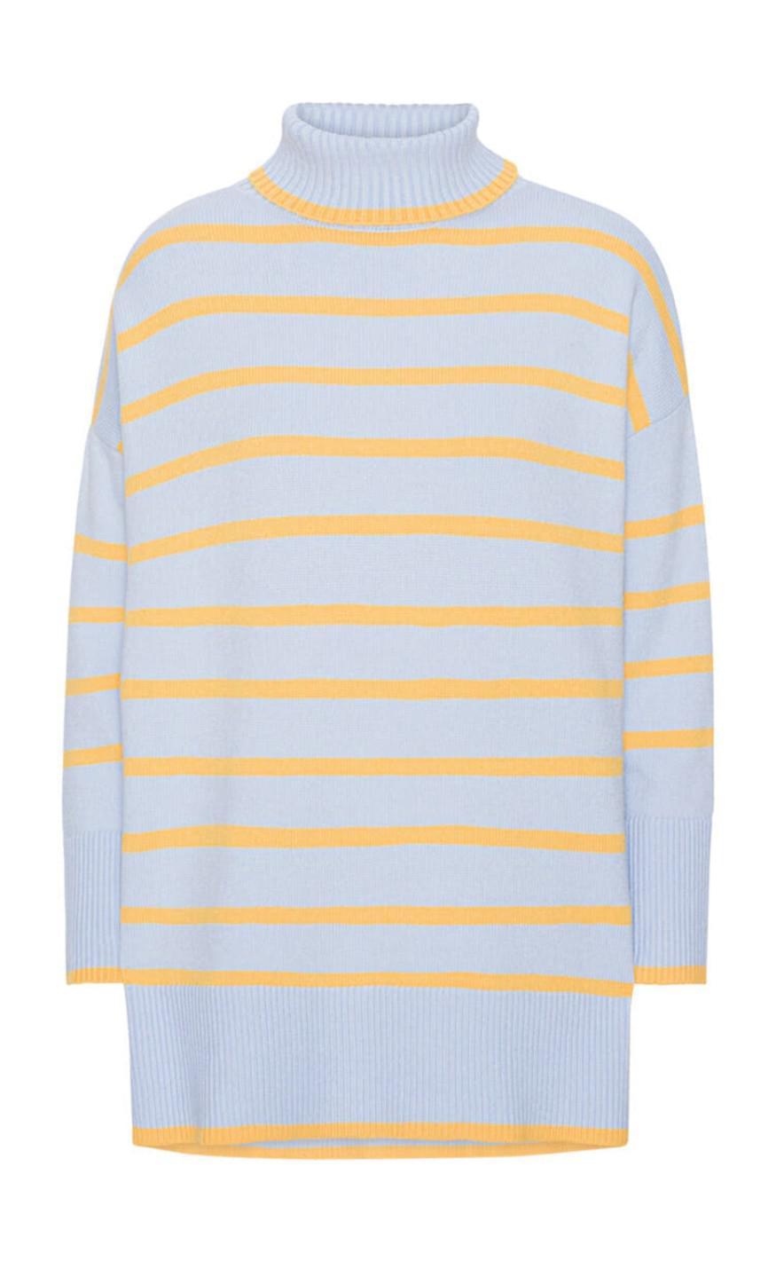 A-View Sweater - Bella - Light Blue With Orange