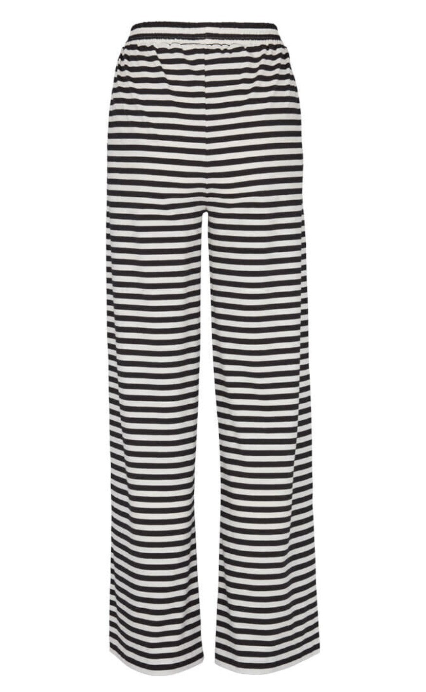 Basic Apparel Bukser - Elba - Black/Off-White
