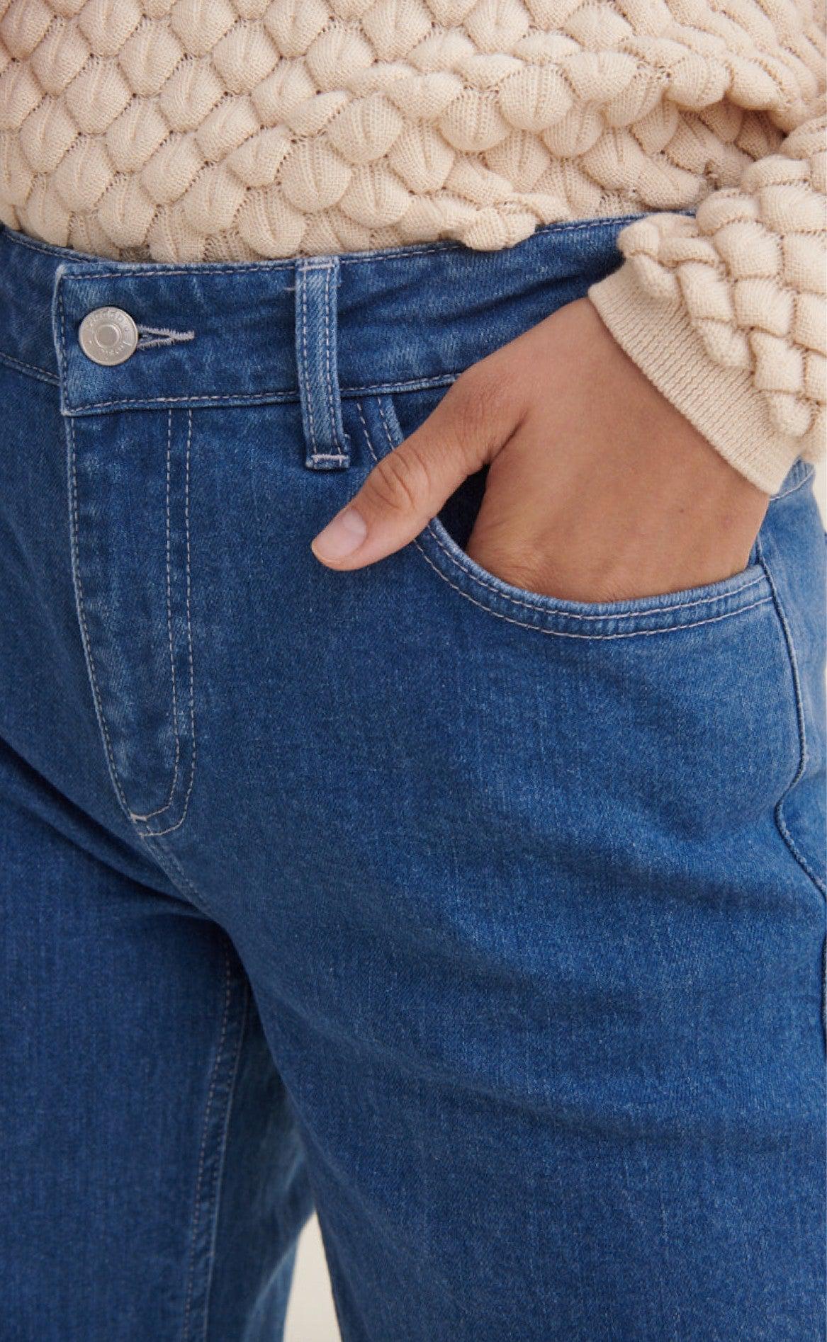 Basic Apparel Bukser - Elisa - Demin Blue