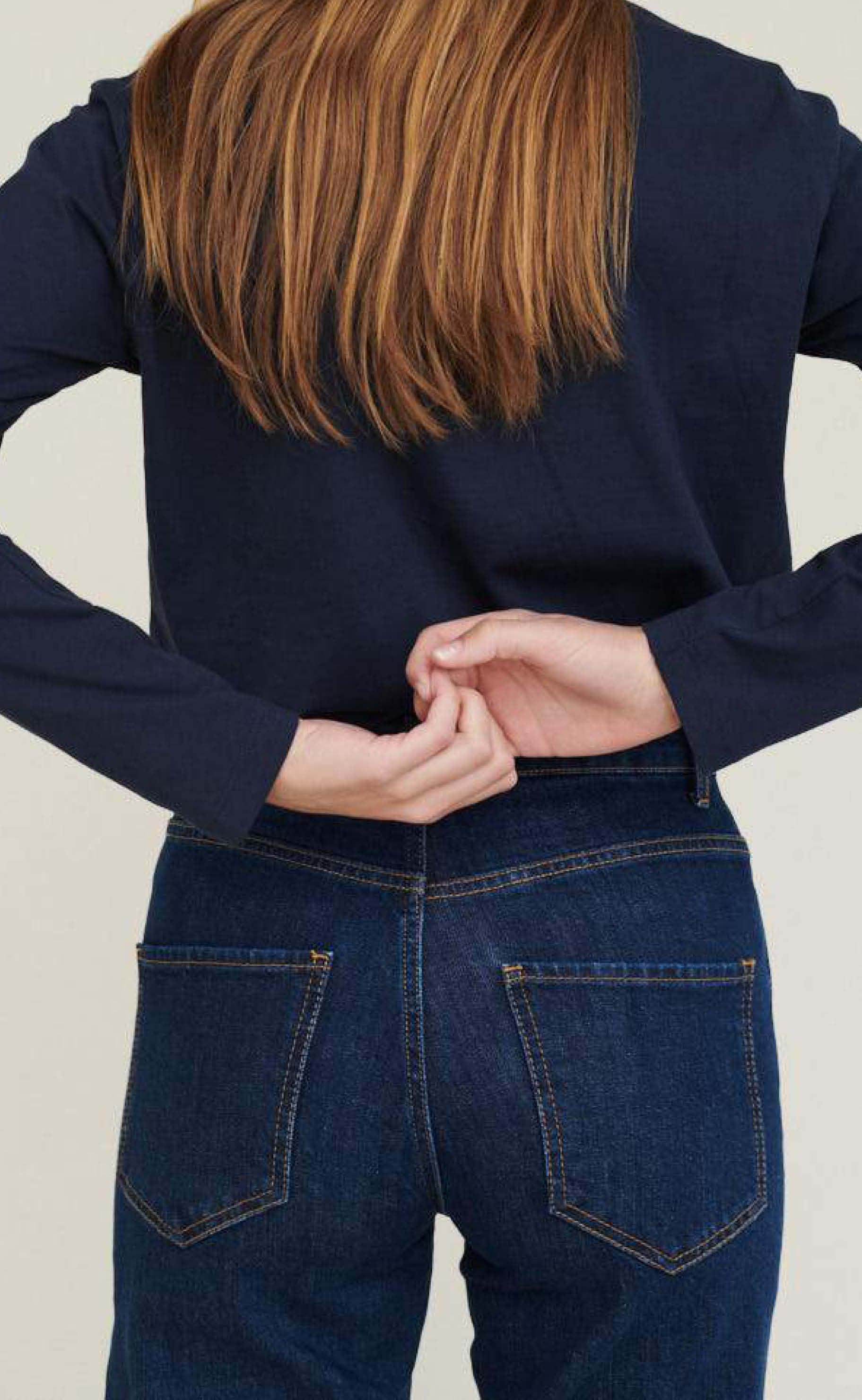 Basic Apparel Bukser - Ellen - Mid Blue