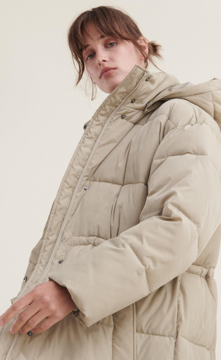 Basic Apparel Jakke - Dagmar Coat - Moss Gray