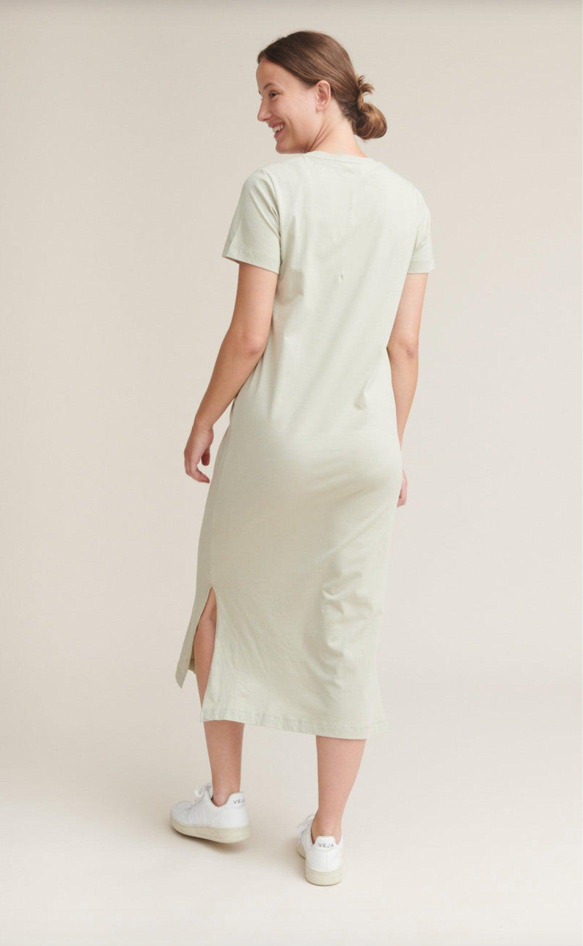 Basic Apparel Kjole - Rebekka - Moss Gray