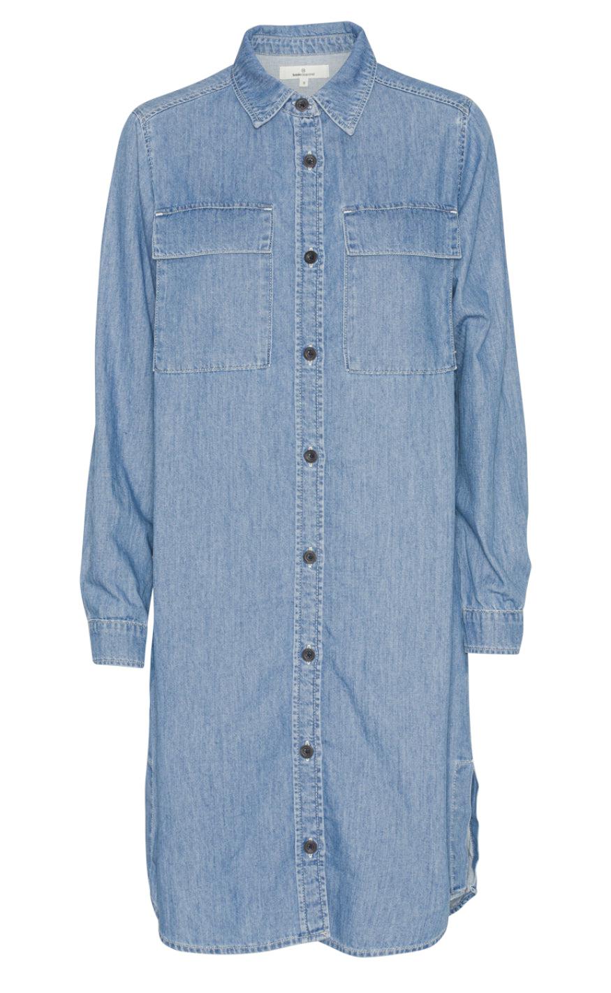 Basic Apparel Kjole - Rose - Faded Denim