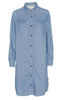 Basic Apparel Kjole - Rose - Faded Denim