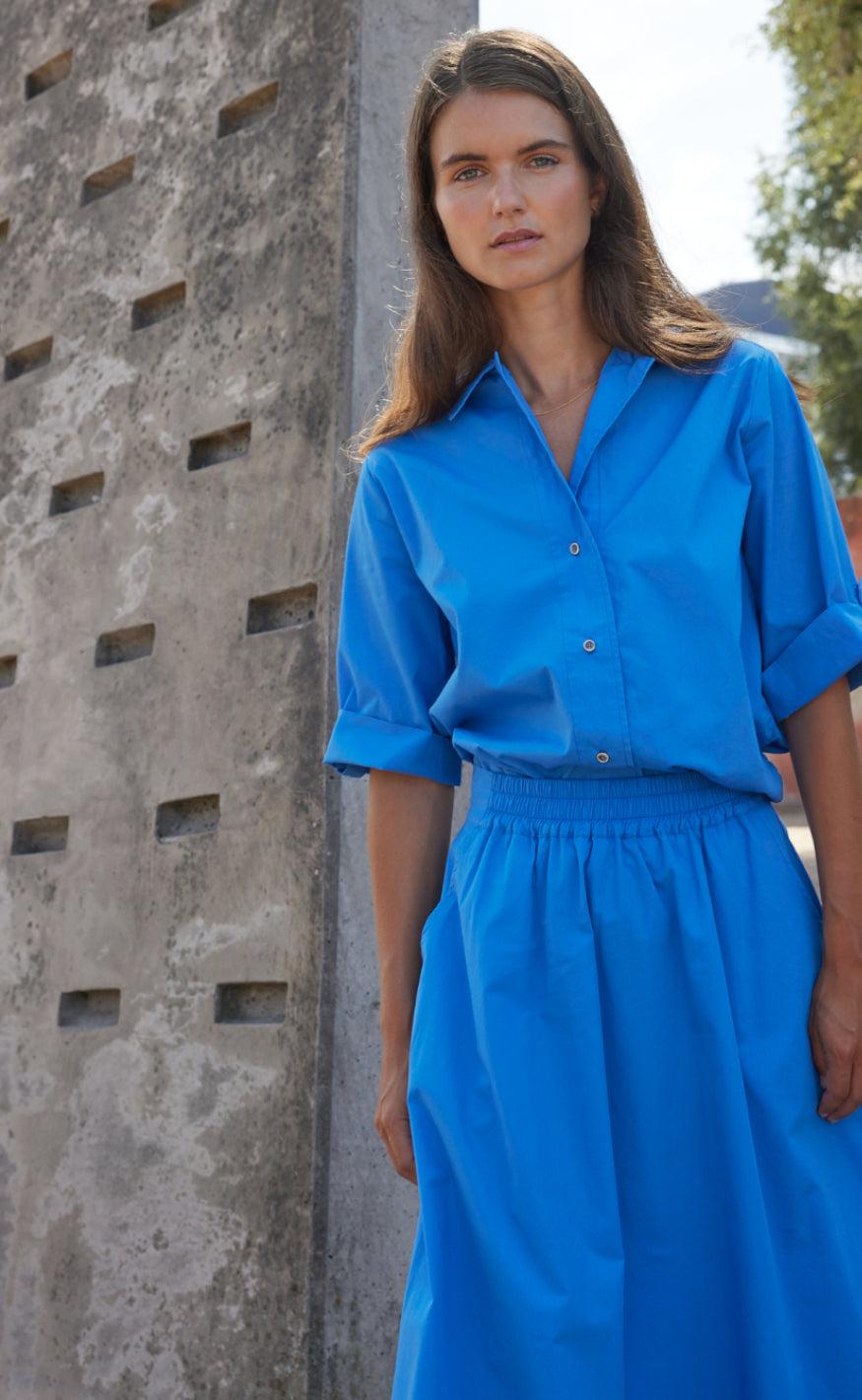 Basic Apparel Nederdel - Tilde - Azure Blue