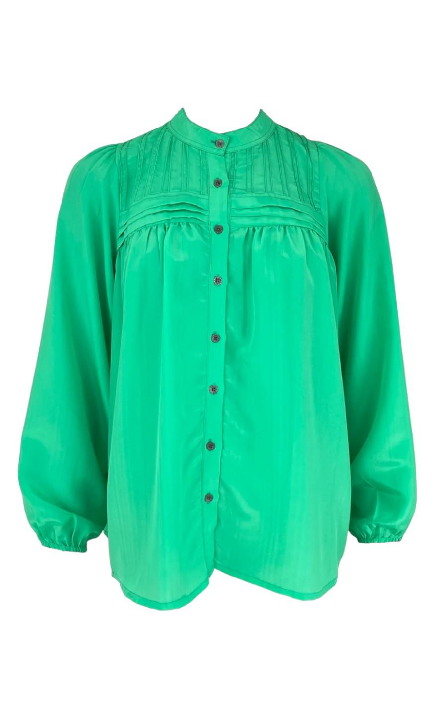 Black Colour Bluse - Luna Bao - Vibrant Green
