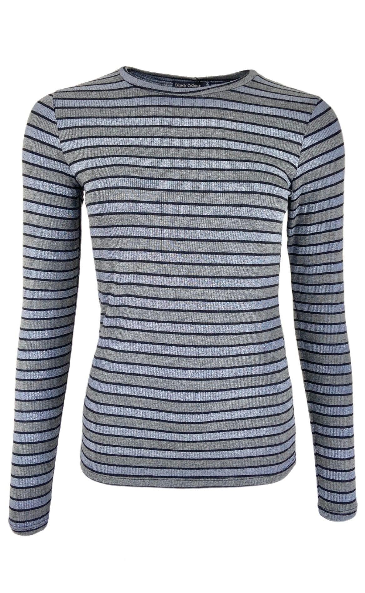 Black Colour Bluse - Penelope - Grey