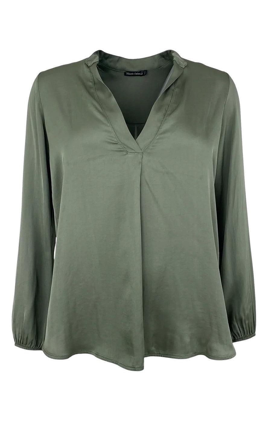 Black Colour Bluse - Vibella - Army