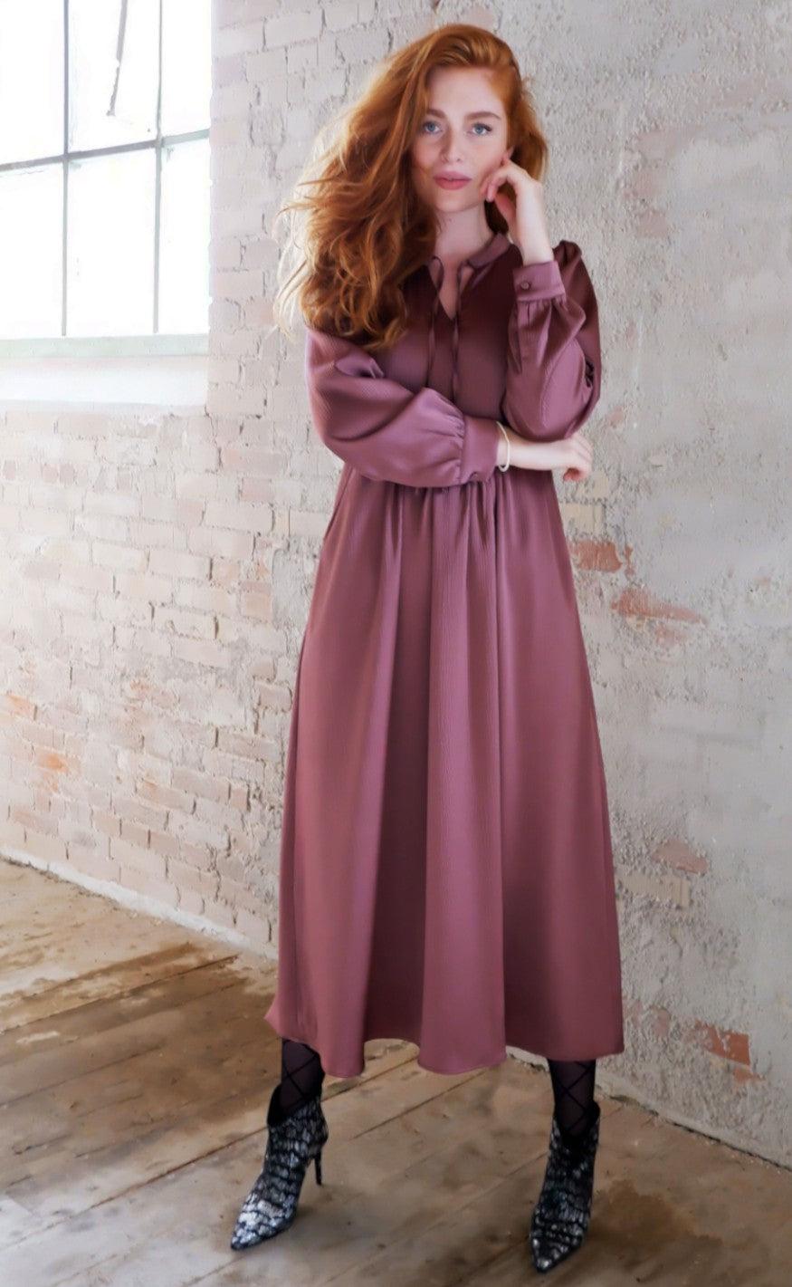 Black Colour Kjole - Laurine - Plum
