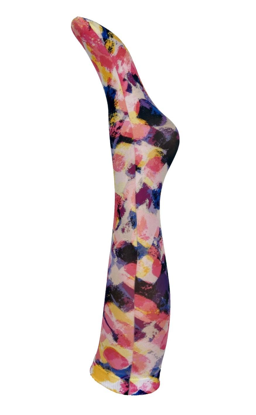 Black Colour Strømper - Aura Knee High Socks - Colour Splash