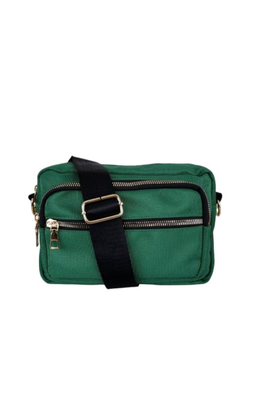 Black Colour Taske - Vanda - Green