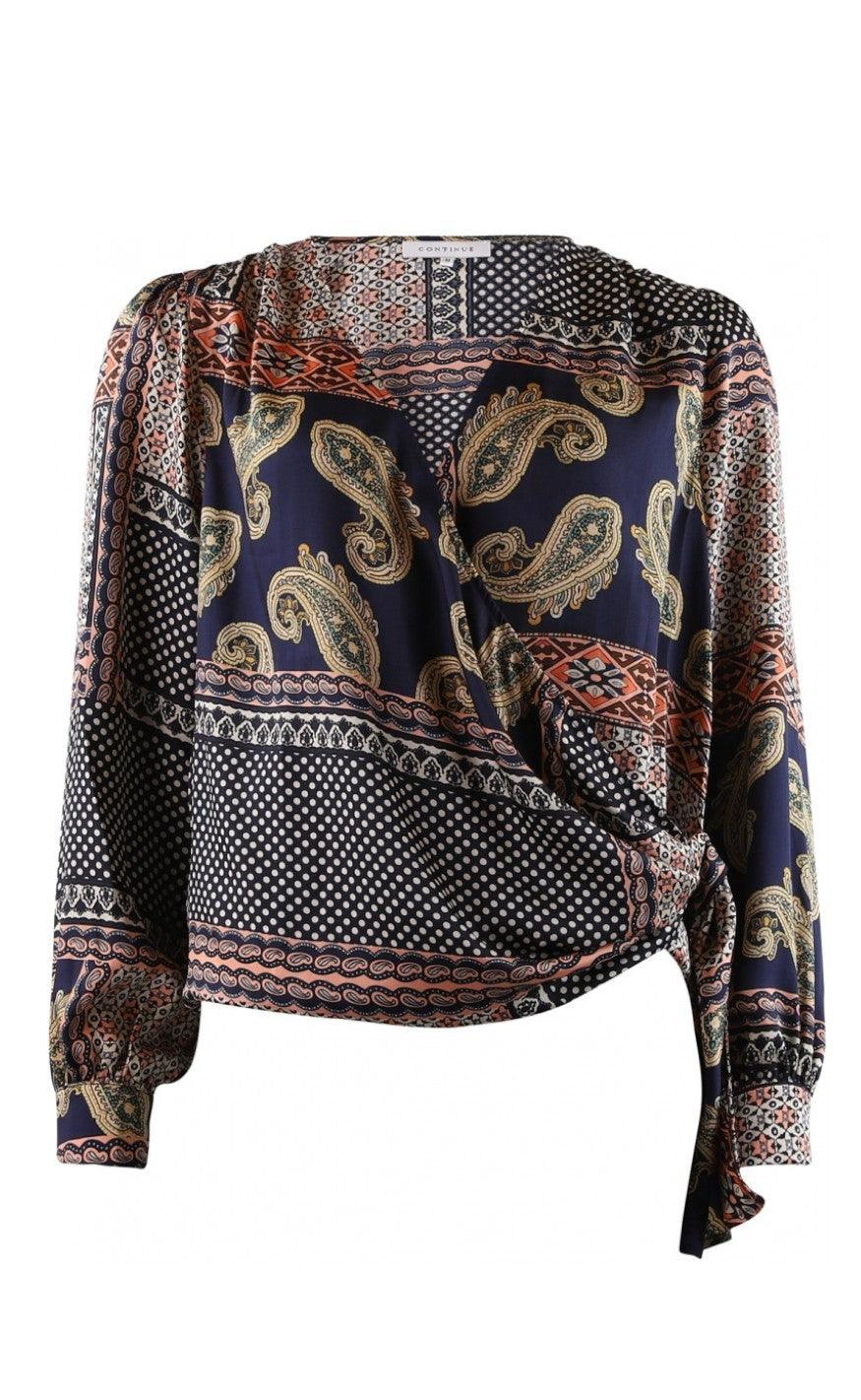 Continue Bluse - Ea - Multi Paisly Print