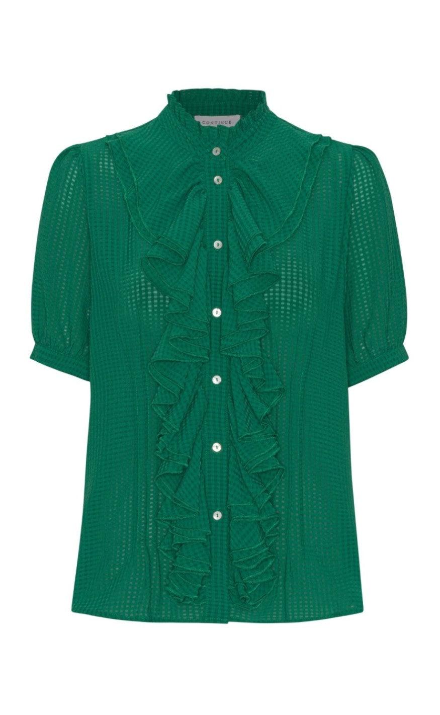Continue Bluse - Frida - Bottle Green