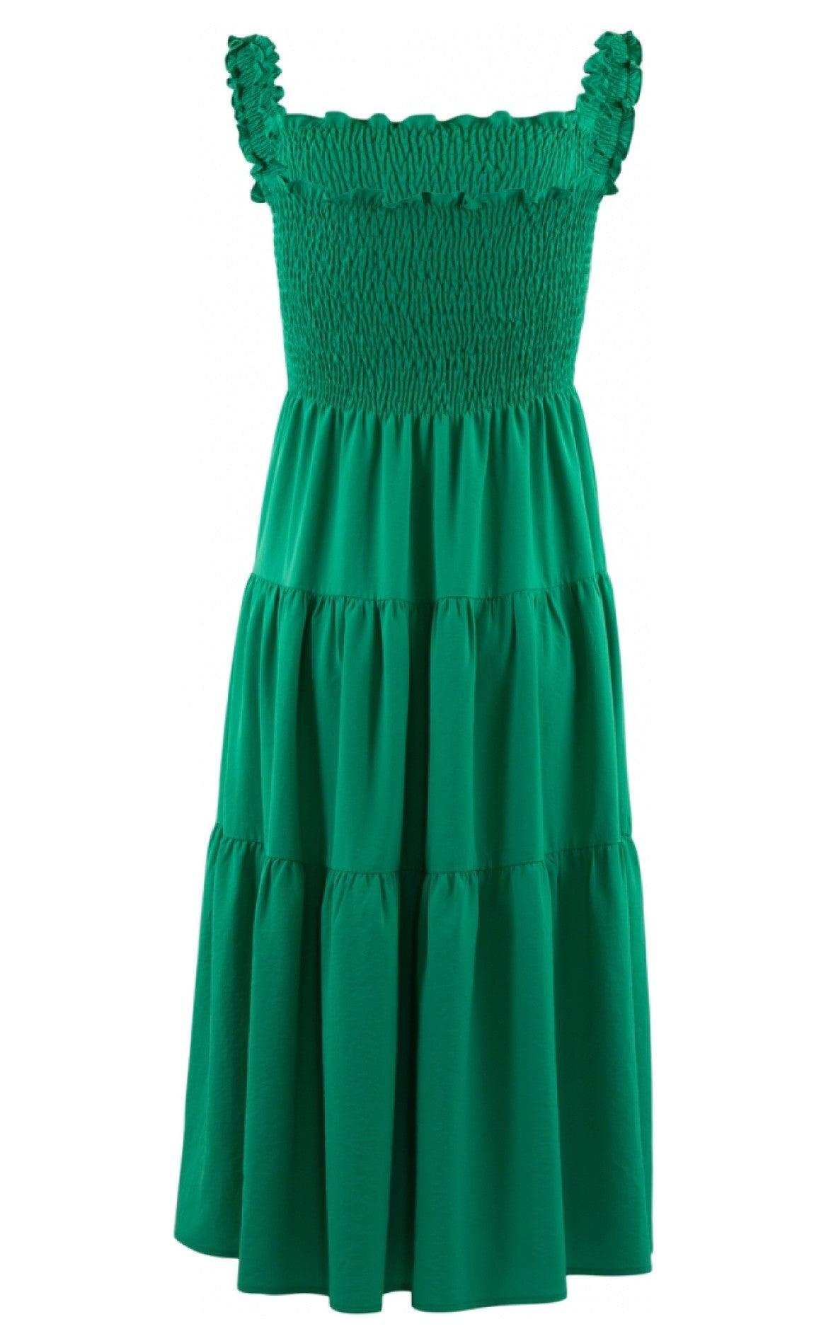 Continue Kjole - Beth - Grass Green