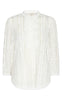 Freequent Bluse - Gro 3/4 - Off White