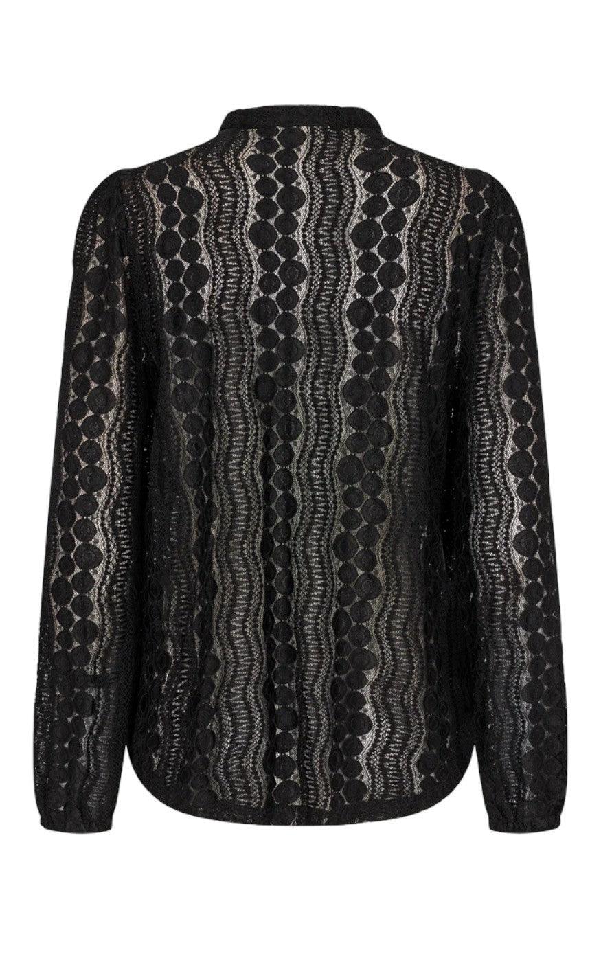Freequent Bluse - Gro - Black