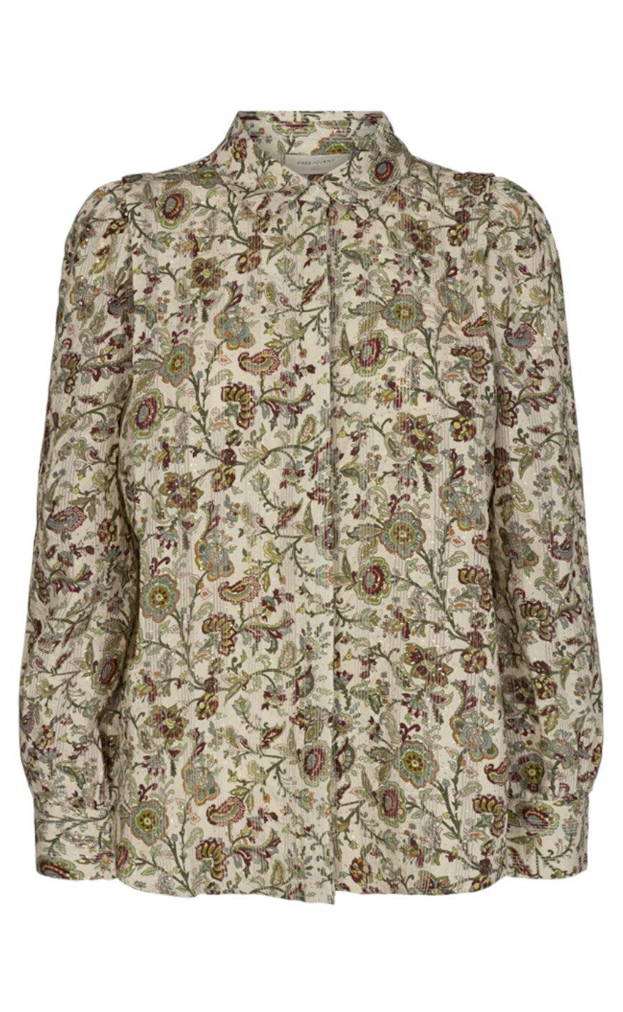 Freequent Bluse - Lux - Birch Mix