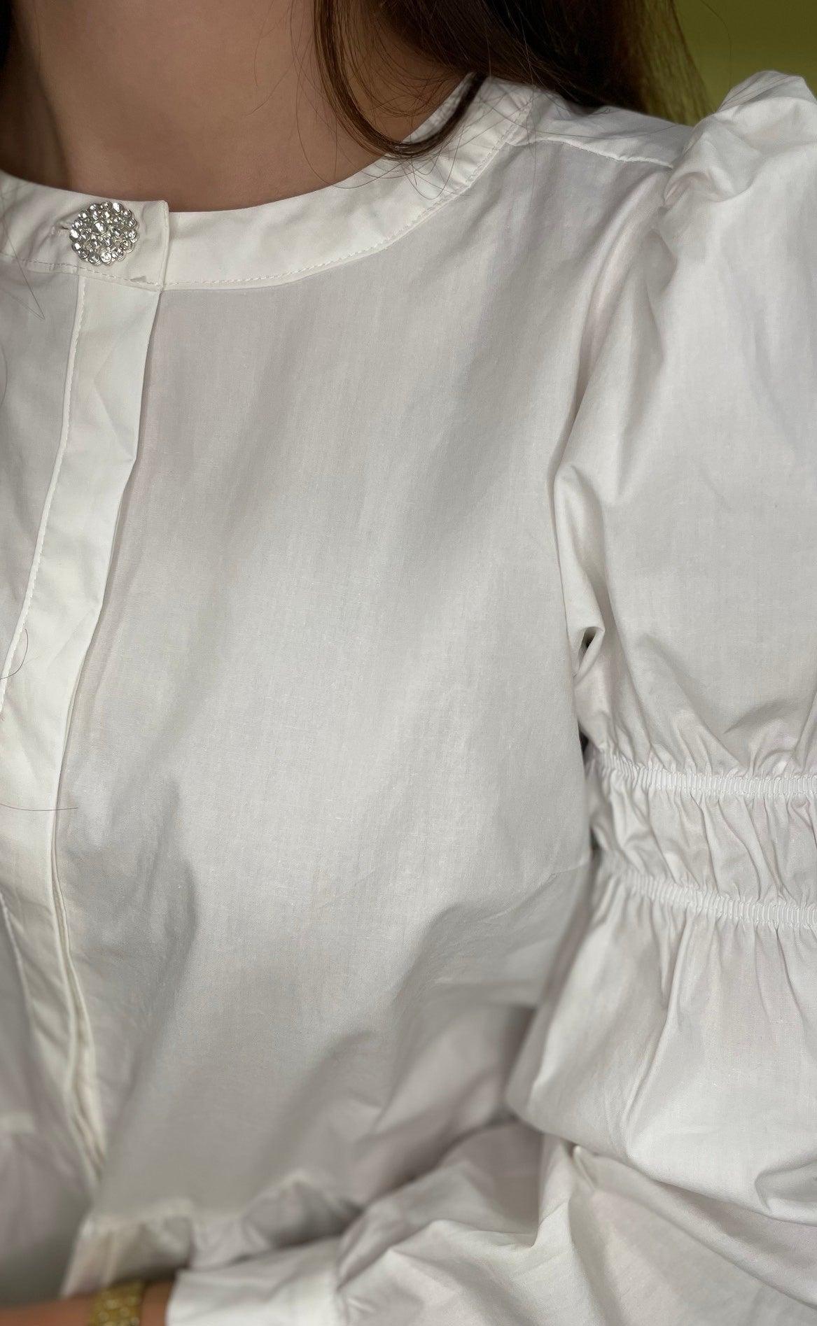 Freequent Bluse - Rhinay Diamond - Off White