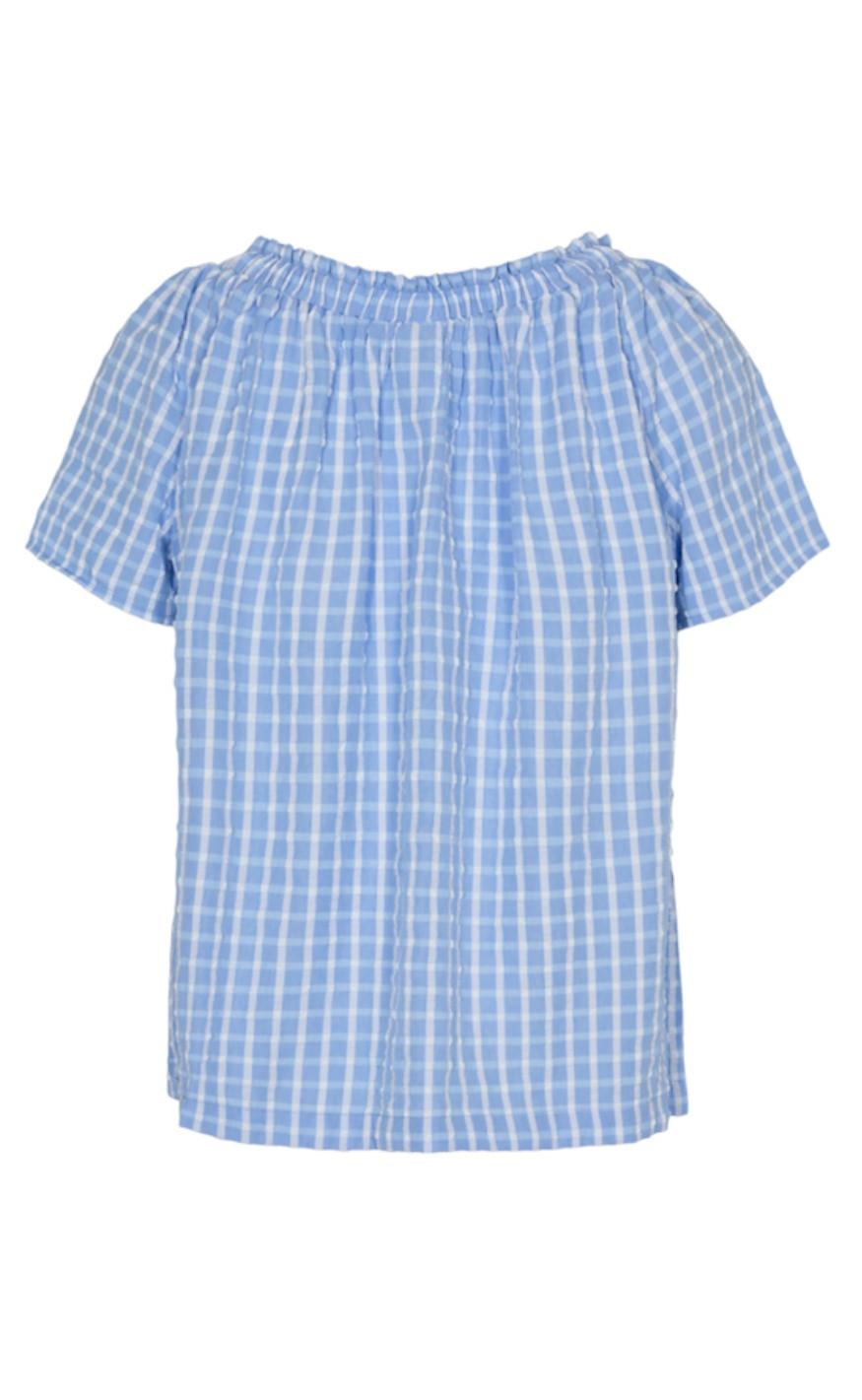 Freequent Bluse - Scat - Chambray Blue Mix