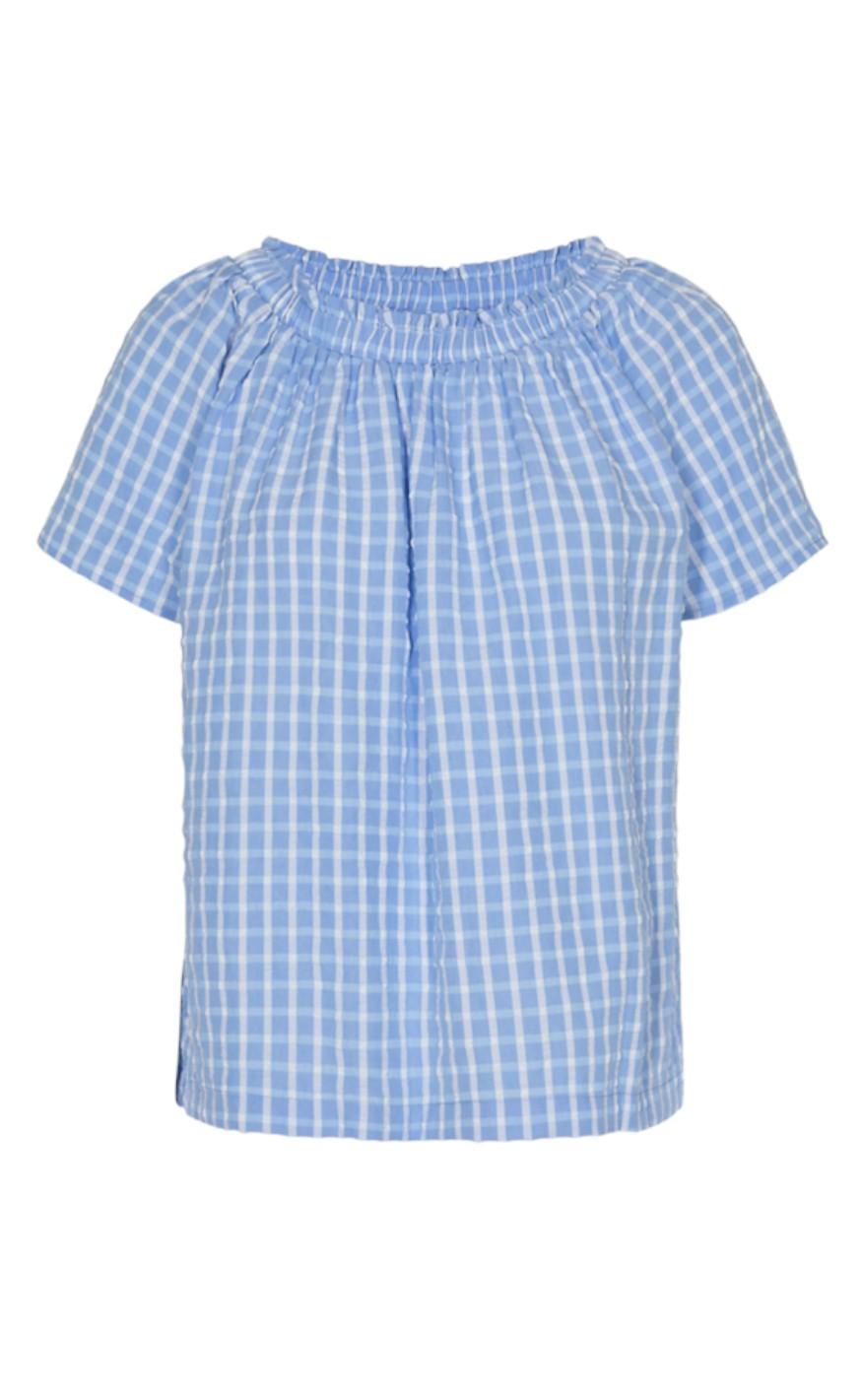 Freequent Bluse - Scat - Chambray Blue Mix