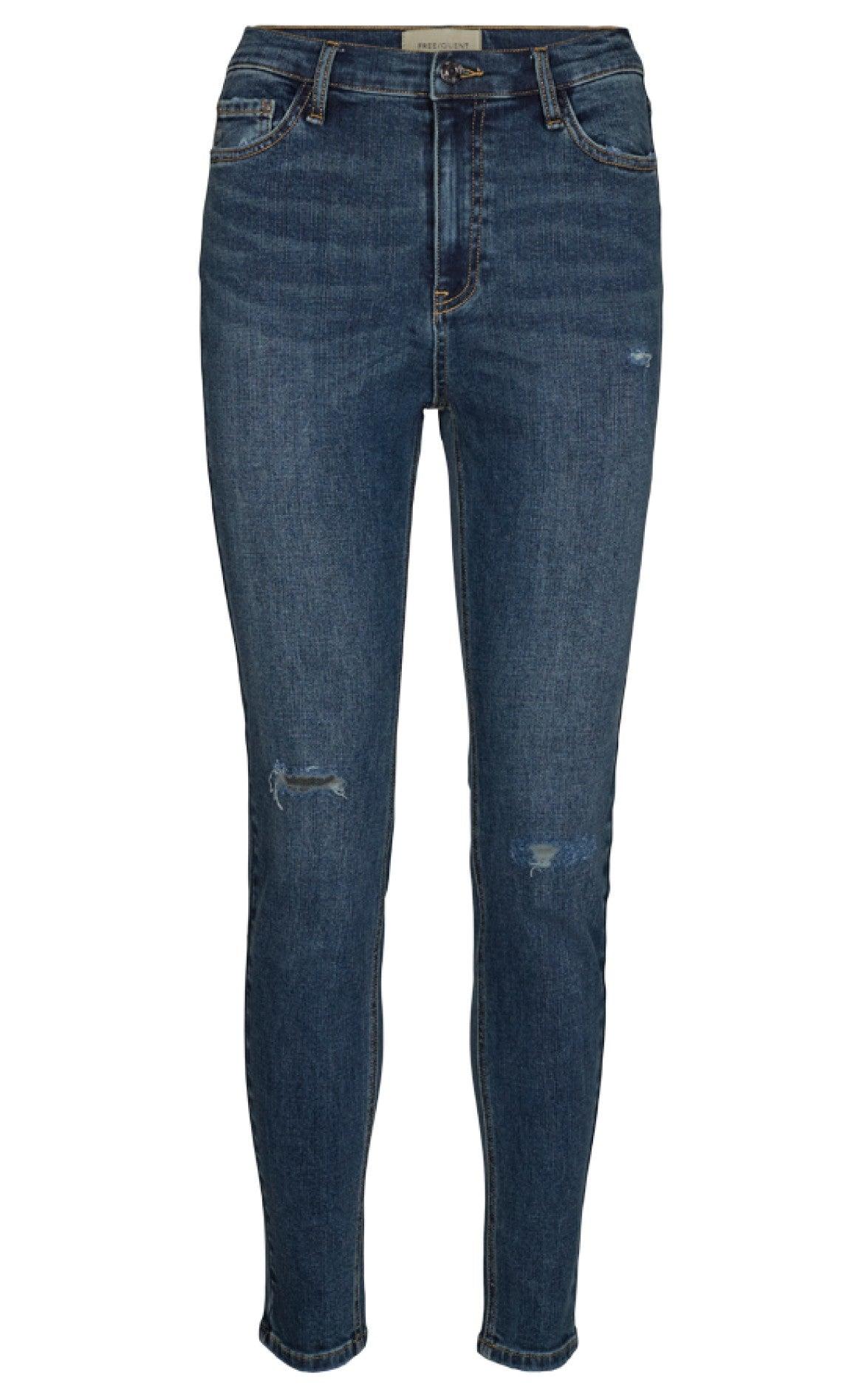 Freequent Bukser - Harlow Broken - Medium Blue
