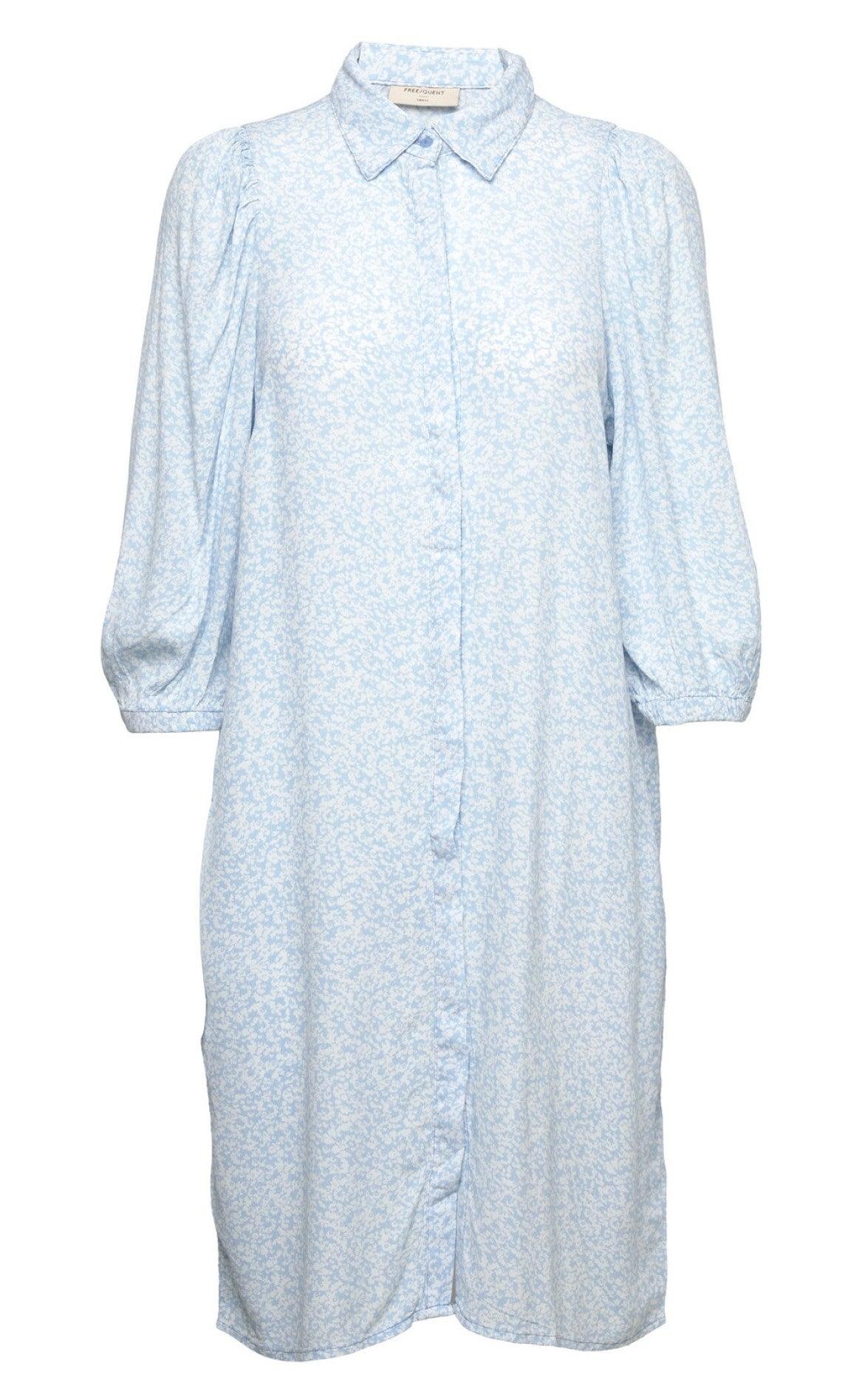 Freequent Kjole - Elsie - Chambray Blue Mix