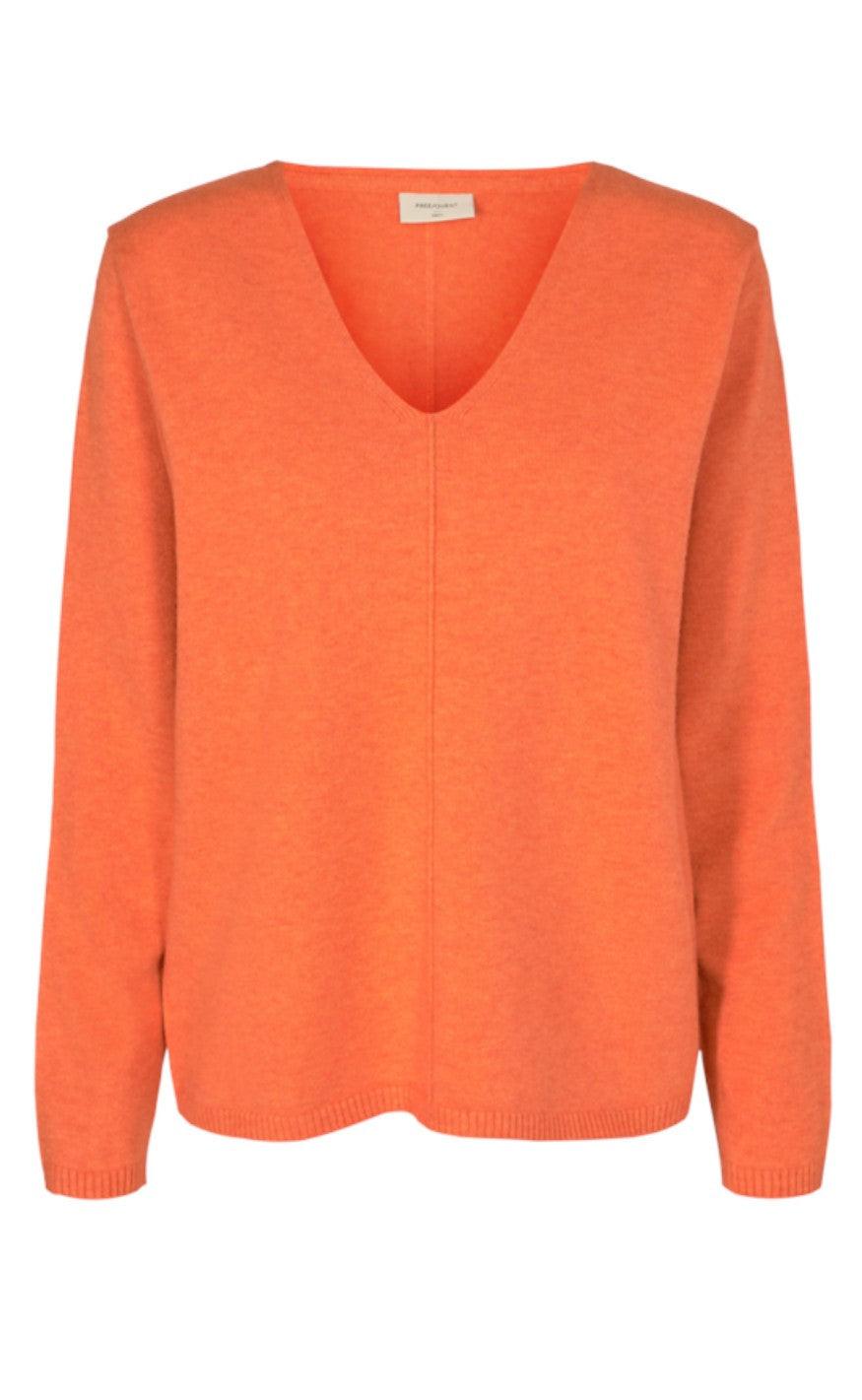 Freequent Pullover - Claura - Flame Melange