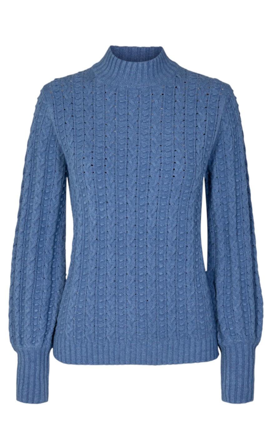 Freequent Pullover - Claura Pattern - Dutch Blue Melange
