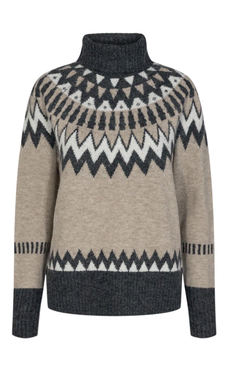 Freequent Pullover - Merla High - Silver Mink Mix