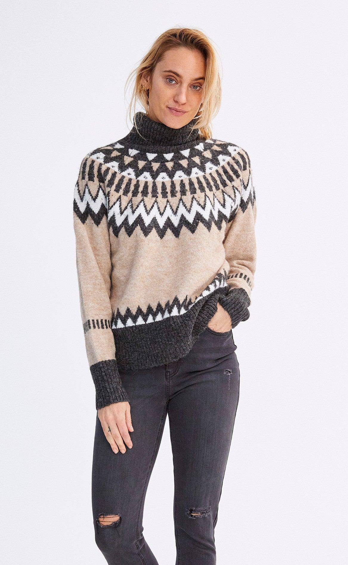 Freequent Pullover - Merla High - Silver Mink Mix