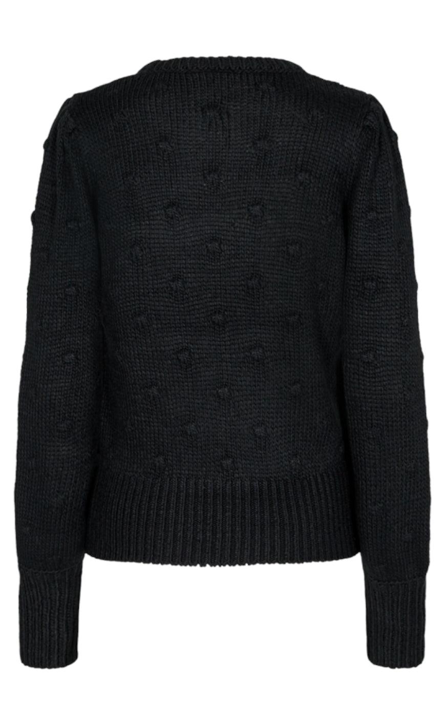 Freequent Pullover - Tea - Black Solid
