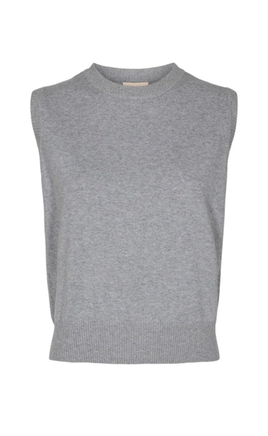 Freequent Vest - Amazy - Grey Melange