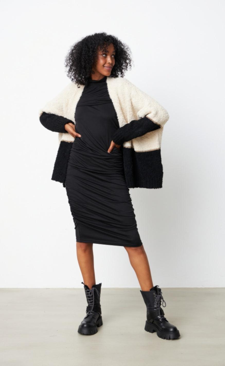 Gossia Cardigan - Asha - Creme Black Stripe