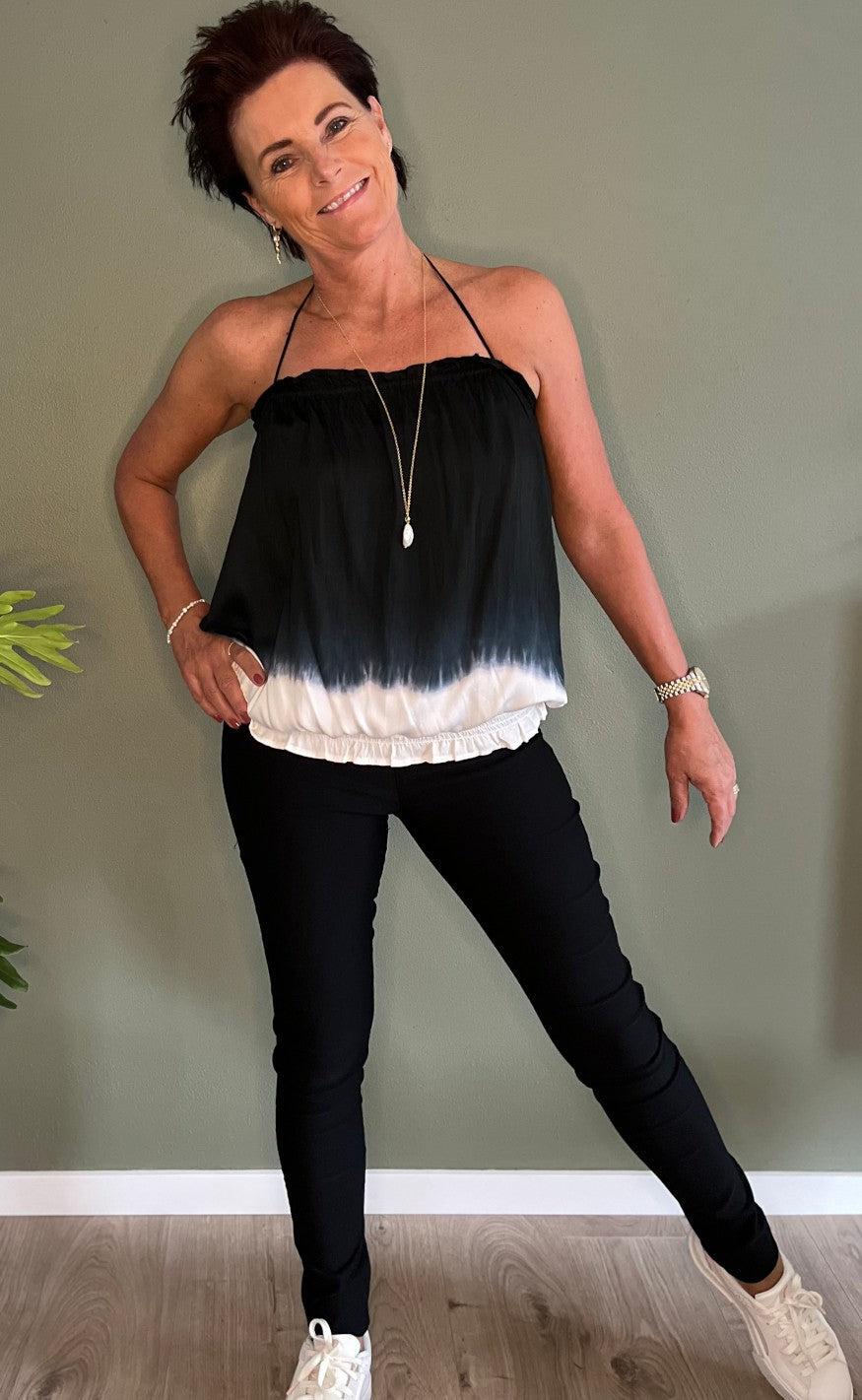 Gossia Top - Boa - Grey Dip Dye