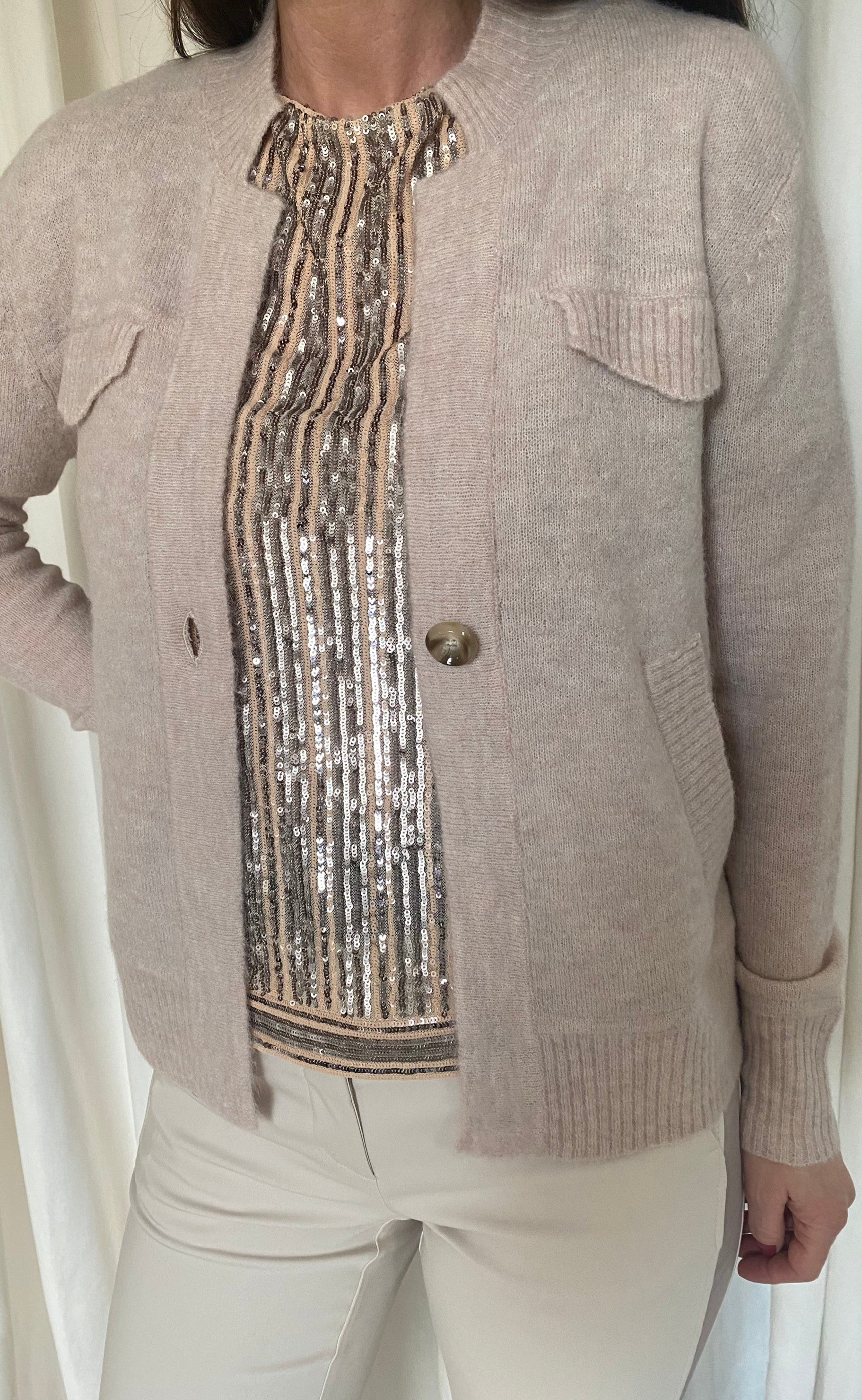 Gustav cardigan - Bera - Pearl