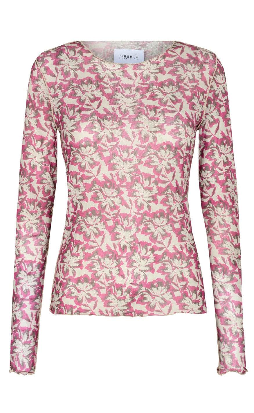 Liberte Bluse - Mesh - Brushy Flowers