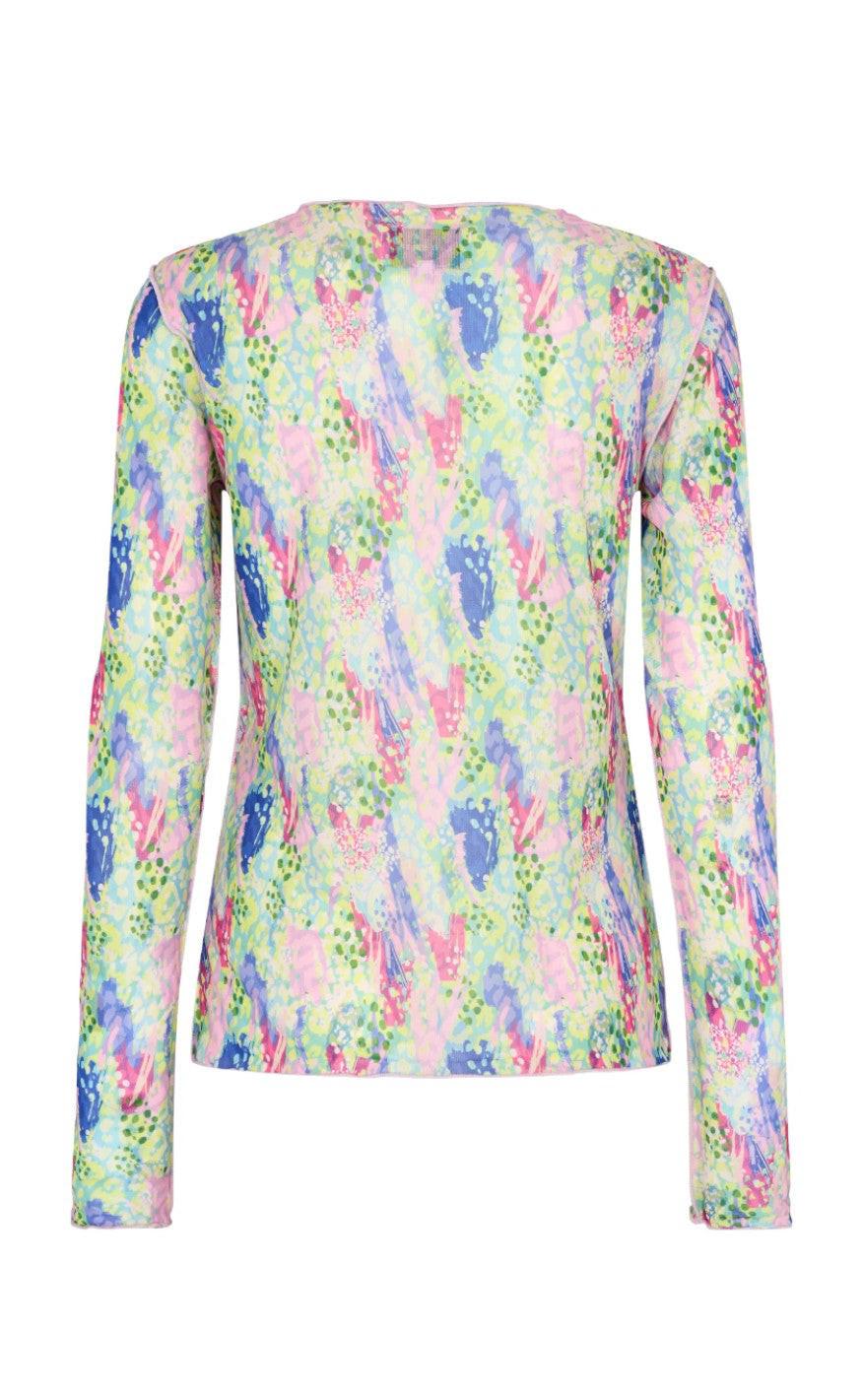 Liberte Bluse - Mesh - Limegreen Pastel leo